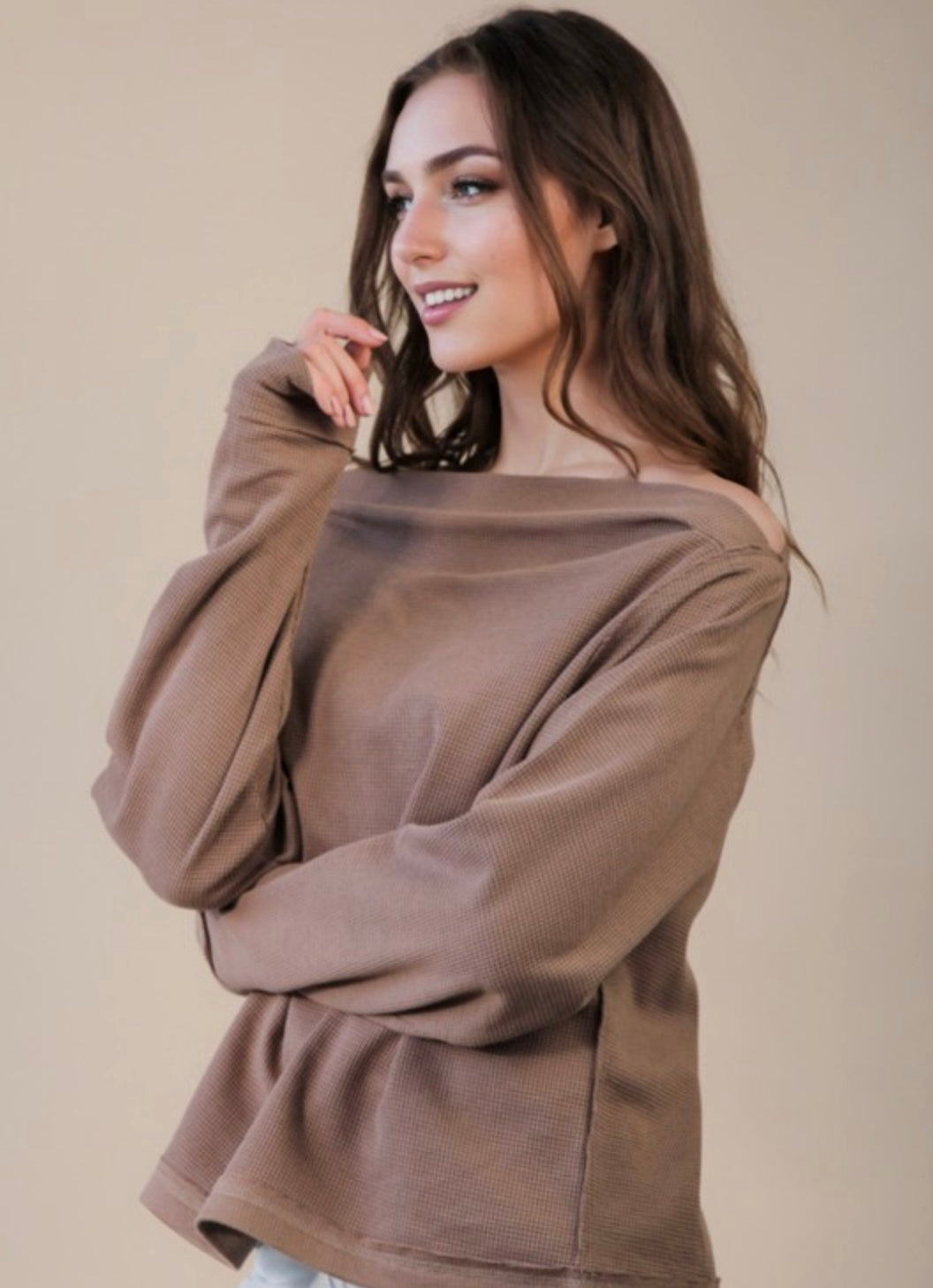 Boat Neck Solid Casual Knit Top