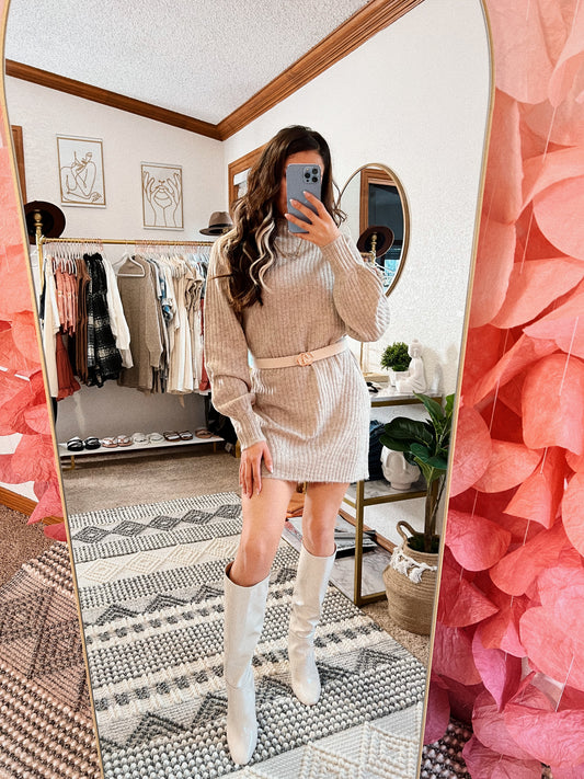 Ribbed Sweater Dress