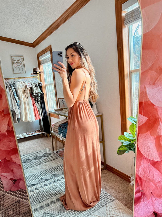 Scallop Lace Trim Maxi Dress