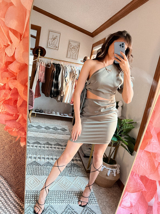 Satin Mini Dress