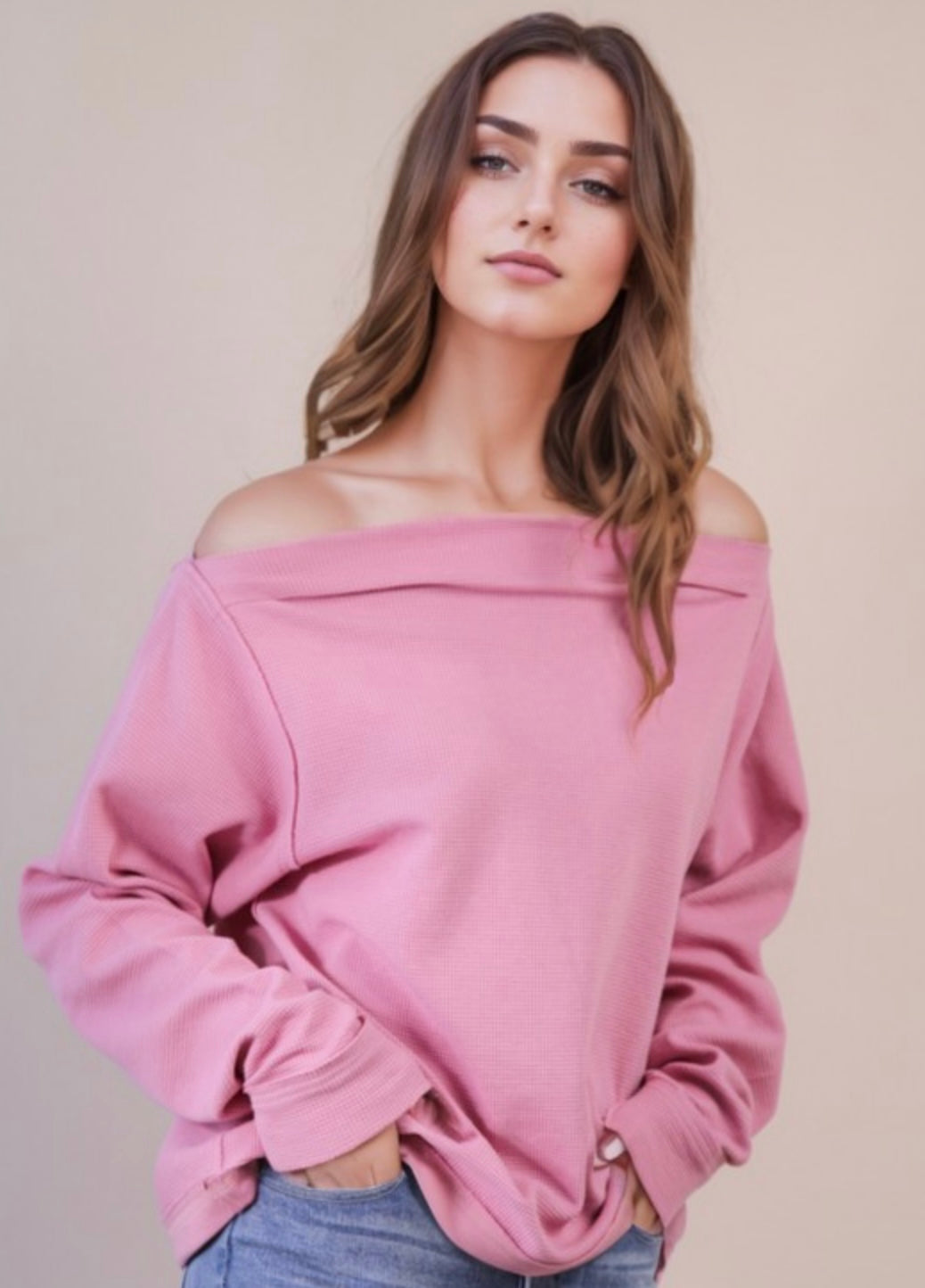 Boat Neck Solid Casual Knit Top