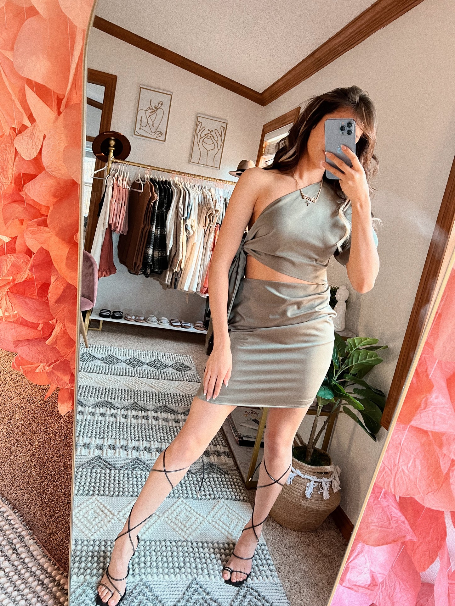 Satin Mini Dress